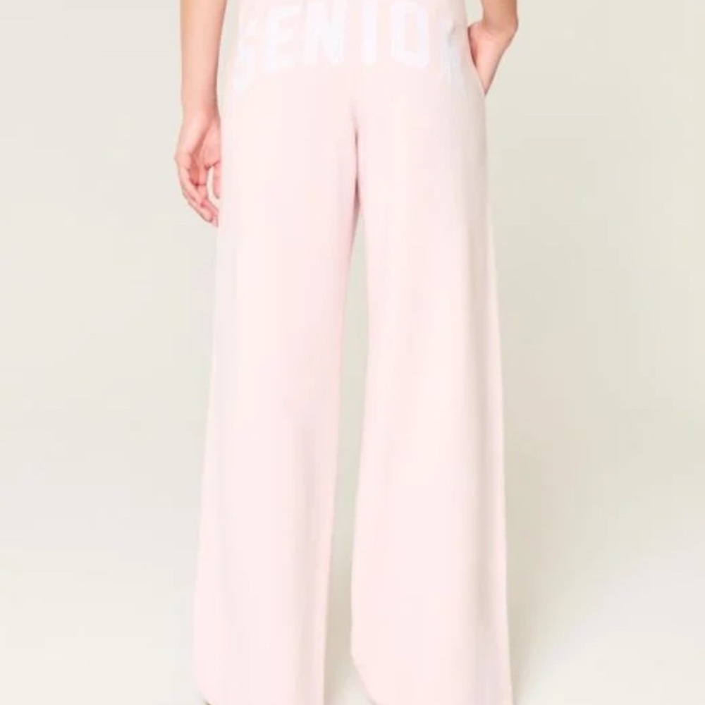 Women's Hollister Pink Wide-Leg Senior Pants
